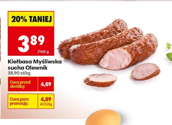 Kiełbasa Myśliwska sucha Olewnik Biedronka promocja w Biedronka