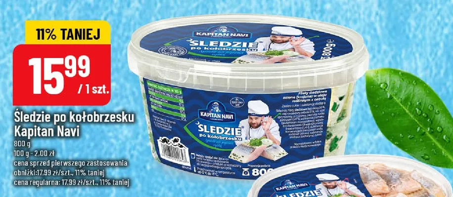 Śledzie po kołobrzesku Kapitan Navi promocja w POLOmarket