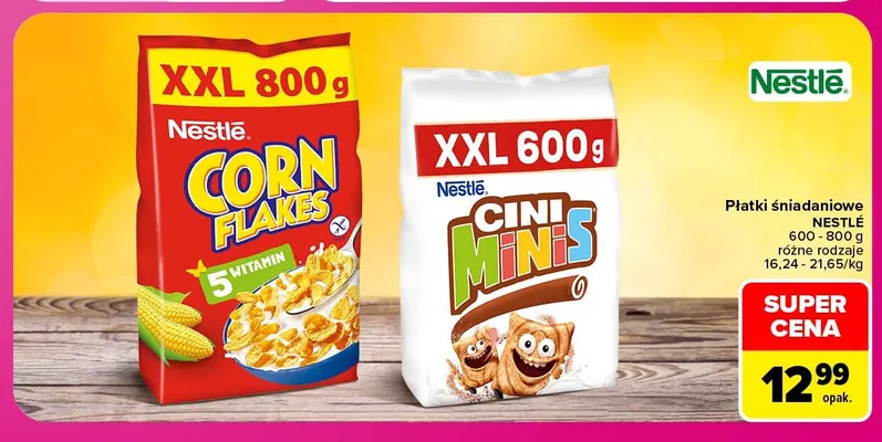 Płatki śniadaniowe Corn Flakes Nestlé promocja w Carrefour Market