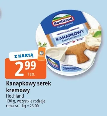 Kanapkowy serek kremowy Hochland promocja w Leclerc
