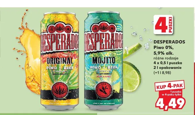Piwo Desperados Mojito promocja w Kaufland