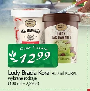 Lody Koral Jak Dawniej promocja w CEZAR Delikatesy