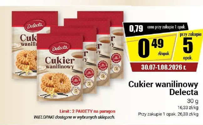 Cukier wanilinowy Delecta promocja w Premium Nasz Sklep