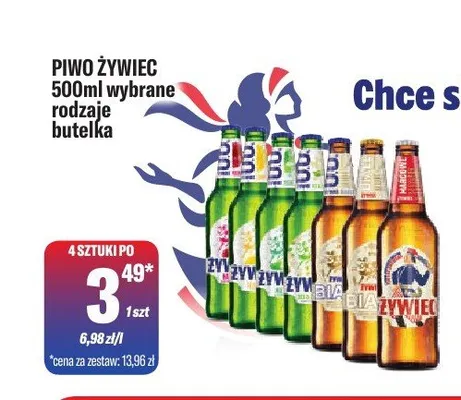 Piwo Żywiec wybrane rodzaje promocja w Tomi Markt