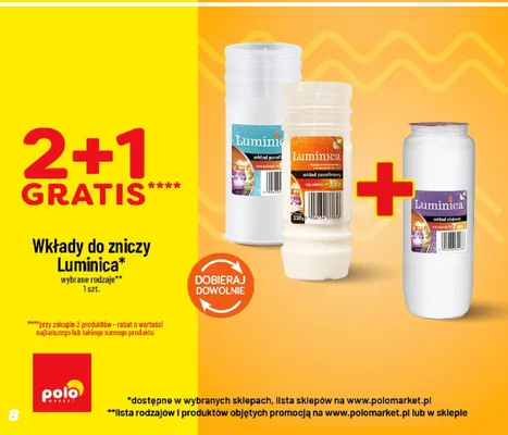 Wkłady do zniczy promocja w POLOmarket