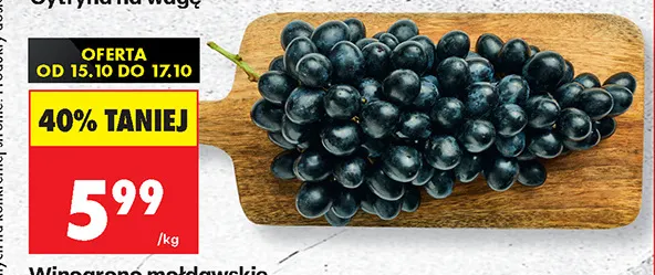 Winogrono mołdawskie promocja w Biedronka