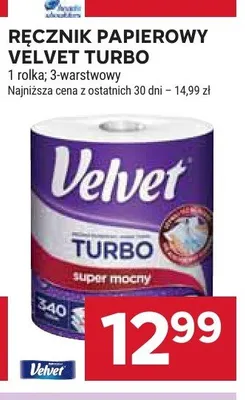 Ręcznik papierowy Velvet Turbo 3-warstwowy promocja w Stokrotka
