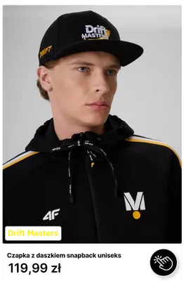 Czapka z daszkiem snapback unisex 4F Drift Masters promocja w 4F