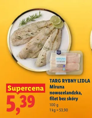 Miruna nowozelandzka, filet bez skóry promocja w Lidl