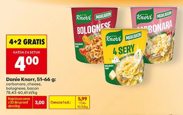 Danie Knorr 4 Sery promocja w Biedronka