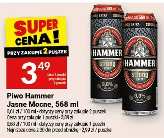 Piwo hammer jasne mocne promocja w Twój Market