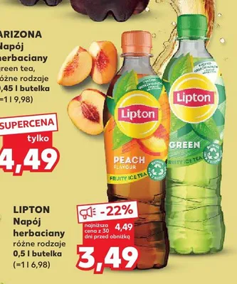 Napój herbaciany różne rodzaje 0,5l butelka (=1l 6,98) promocja w Kaufland