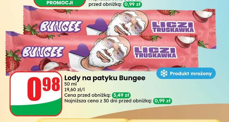 Lody na patyku Bungee promocja w Dino