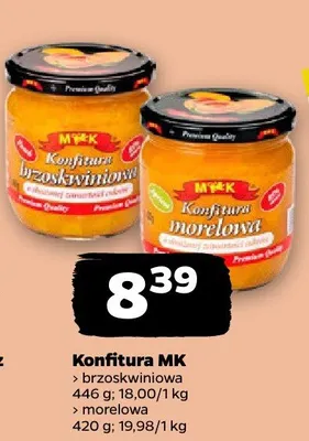 Konfitura brzoskwiniowa MK promocja w Netto