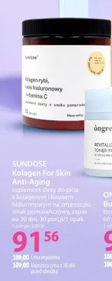 Suplement diety do picia z kolagenem i kwasem hialuronowym na zmarszczki SUNDOSE Kolagen For Skin Anti-Aging promocja w Hebe