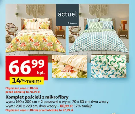 Komplet pościeli z mikrofibry promocja w Auchan