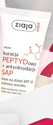 Krem na dzień Ziaja Med kuracja peptydowa + antyoksydacja SAP SPF 30 vegan promocja w DOZ.PL