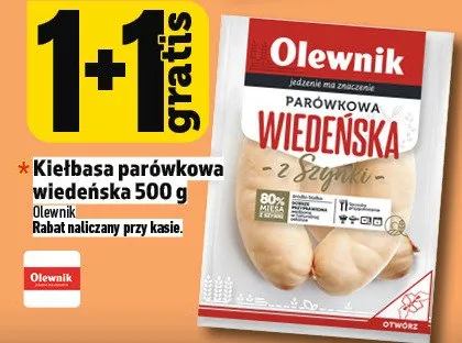 Kiełbasa parówkowa wiedeńska promocja w TOPAZ