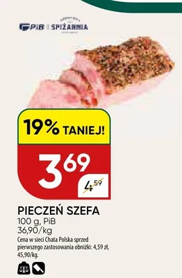 Pieczeń szefa PiB promocja w Chata Polska