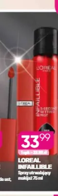 Spray utrwalający makijaż L'Oréal Infaillible promocja w Drogerie Koliber