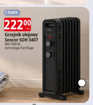 Grzejnik olejowy Sencor Soh 3407 7 żeber promocja w Leclerc