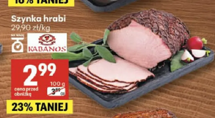 Szynka hrabi Kabanos promocja w Delikatesy Centrum