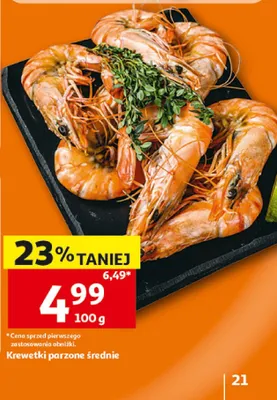 Krewetki parzone średnie promocja w Auchan