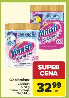 Odplamiacz Oxi Action Crystal White promocja w Carrefour