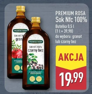 Sok nfc 100% granat lub czarny bez promocja w Aldi
