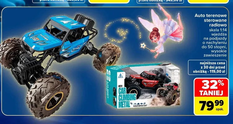 Auto terenowe sterowane radiowo promocja w Carrefour