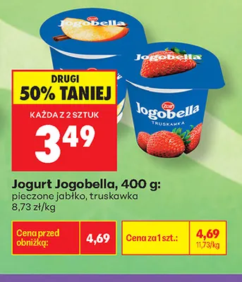 Jogurt Jogobella truskawka promocja w Biedronka