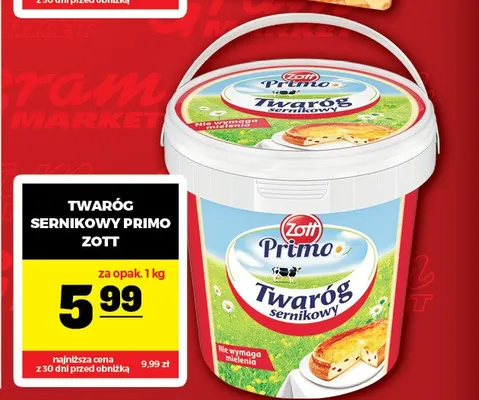 Twaróg sernikowy Primo Zott promocja w Gram Market