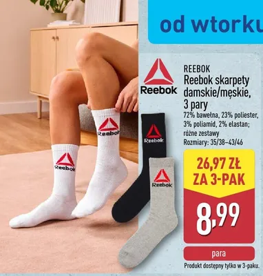 Skarpety damskie/męskie 3 pary promocja w Aldi