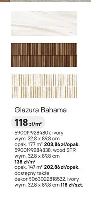 Glazura Tubądzin Bahama Ivory promocja w Castorama