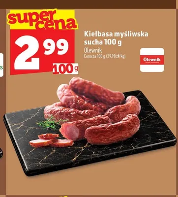 Kiełbasa myśliwska sucha Olewnik promocja w TOPAZ