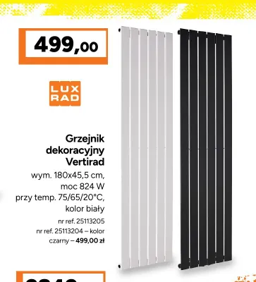 Grzejnik dekoracyjny Vertirad Lux Rad promocja w Bricoman
