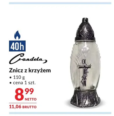 Znicz z krzyżem Candela promocja w Makro