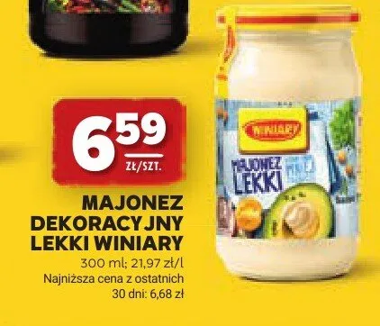 Majonez dekoracyjny lekki Winiary promocja w Stokrotka