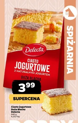 Ciasto jogurtowe Duża Blacha Delecta promocja w Netto