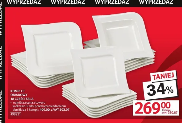 Komplet obiadowy 18 części Fala promocja w Selgros