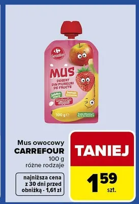 Mus owocowy różne rodzaje promocja w Carrefour Express