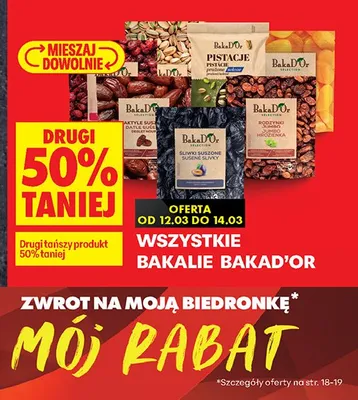 Bakalie wszystkie rodzaje promocja w Biedronka