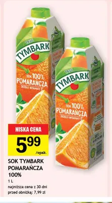 Sok Tymbark pomarańcza 100% promocja w Gram Market