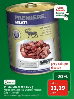 Mokra karma dla psa Premiere Meati promocja w MAXI ZOO