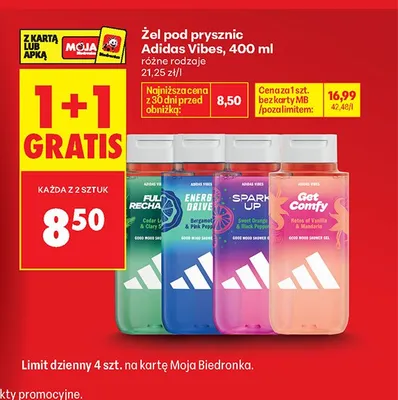 Żel pod prysznic Adidas Vibes promocja w Biedronka