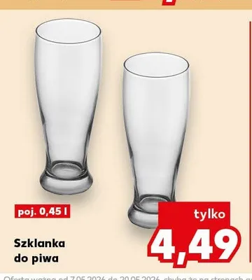 Szklanka do piwa poj. 0,45l promocja w Kaufland
