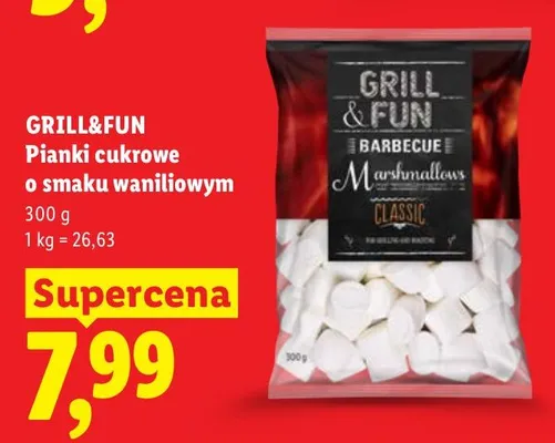 Pianki cukrowe o smaku waniliowym promocja w Lidl