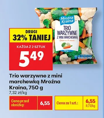 Trio warzywne z mini marchewką Mroźna Kraina promocja w Biedronka