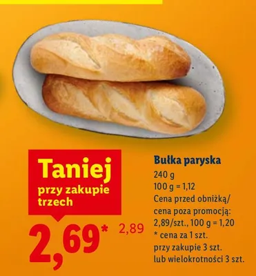 Bułka paryska promocja w Lidl