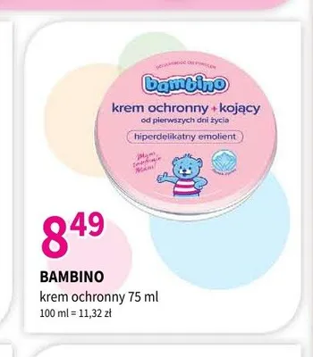 Krem ochronny Bambino promocja w Drogerie Polskie